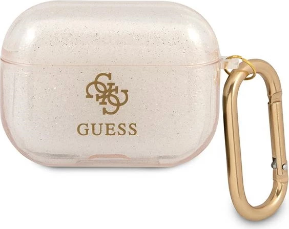 Mbështjellës Guess GUAPUCG4GD për AirPods Pro, Glitter, Ari