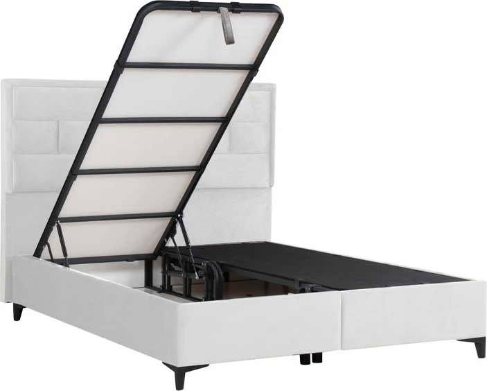 Krevat me hapësirë për depo, ngjyrë e bardhë, 215x165x121cm