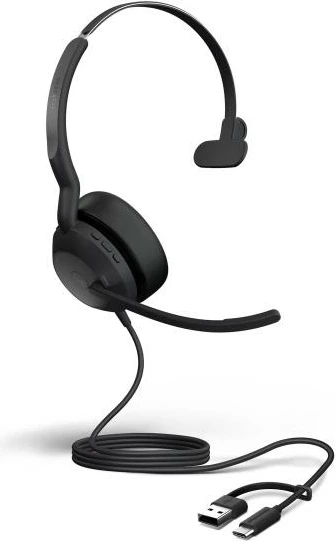 Kufje me mikrofon Jabra Evolve2 50 MS Mono 25089-899-799, me kabllo 1.5 m, të zeza