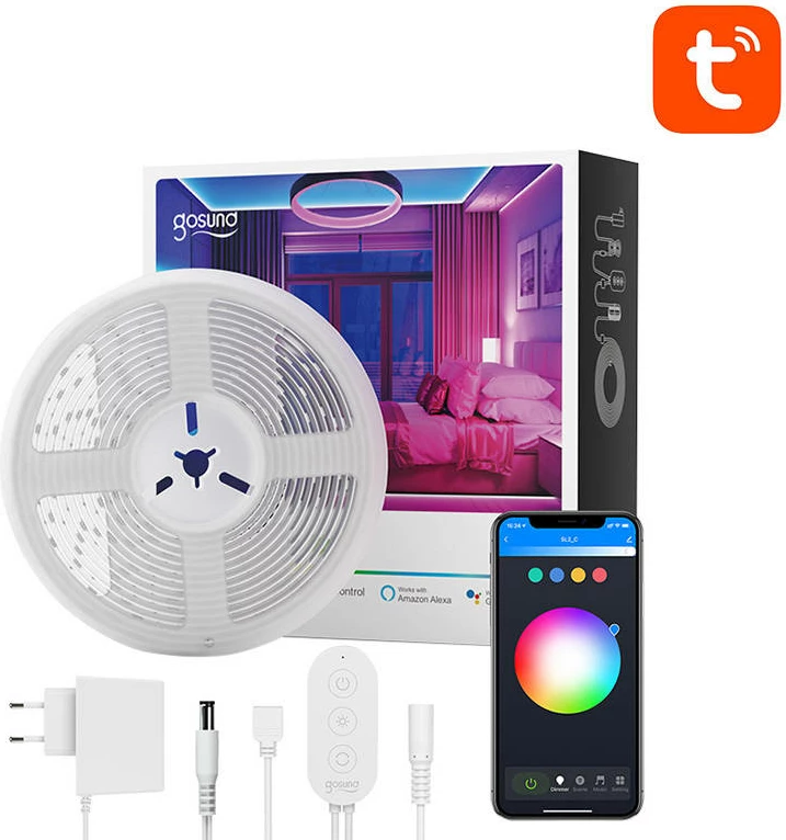 Shirit LED i mençur Gosund SL2, 5m, RGB, WiFi