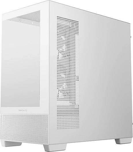 Kasë DeepCool CG380 3F WH, Midi Tower, ITX/micro ATX, xham i temperuar, RGB, e bardhë