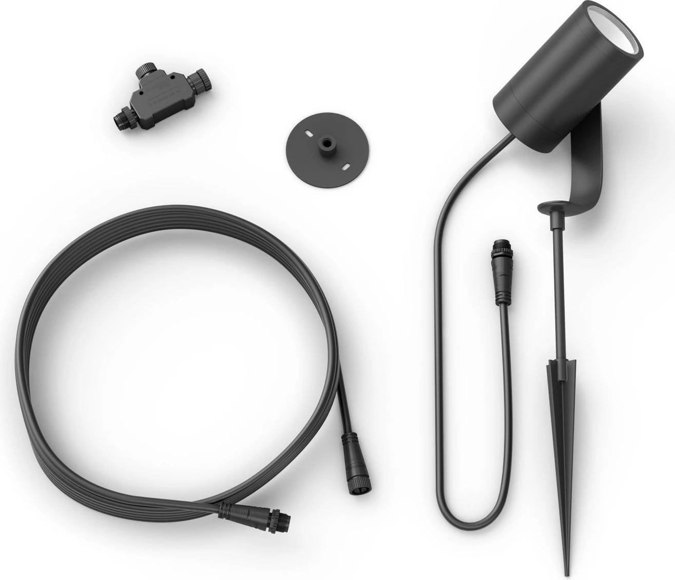 Spot dritë Philips Hue Lily, LED, smart, 8W, alumini, i zi