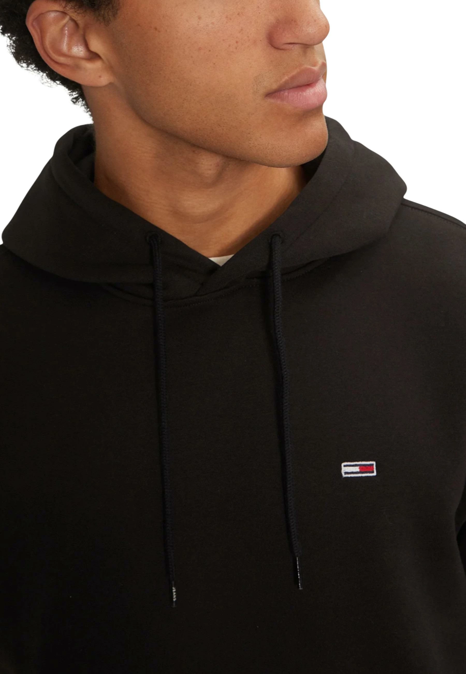 Duks për meshkuj Tommy Hilfiger Jeans TJM REG S FLAG Hoodie DM0DM20742, i zi [Madhësia: XXXL]