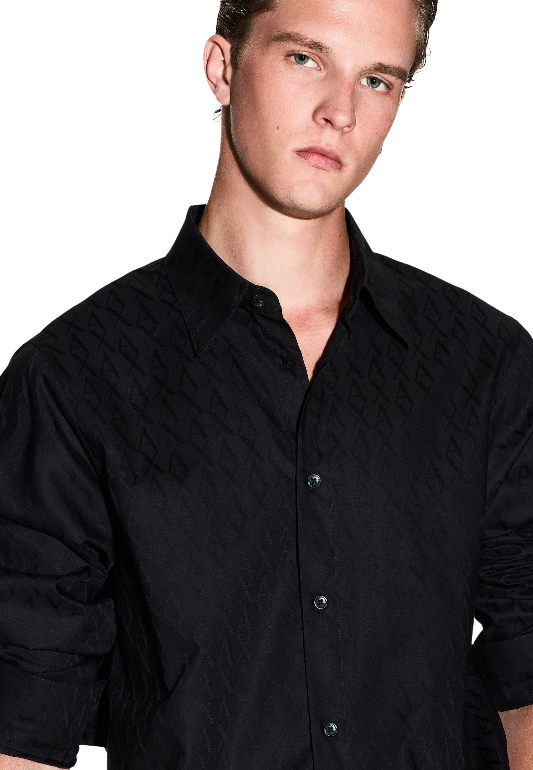 Këmishë për meshkuj Armani Exchange XM001587 AF16631, e zezë [Madhësia: M]