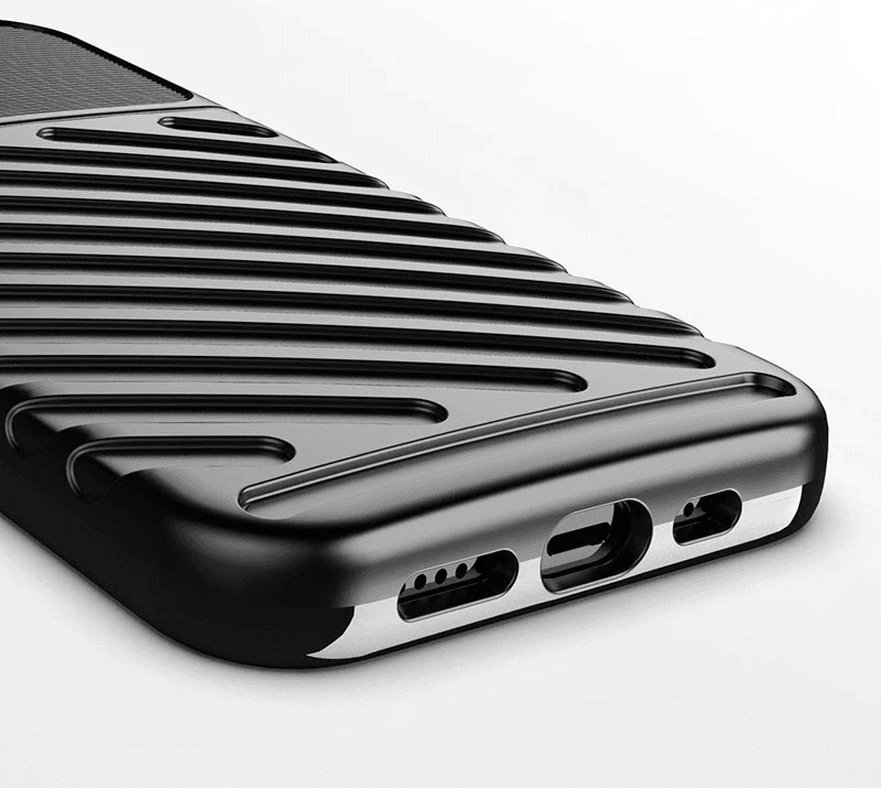 Mbështjellës ONASI Thunder Armor për iPhone 15 Plus, silikon, i zi