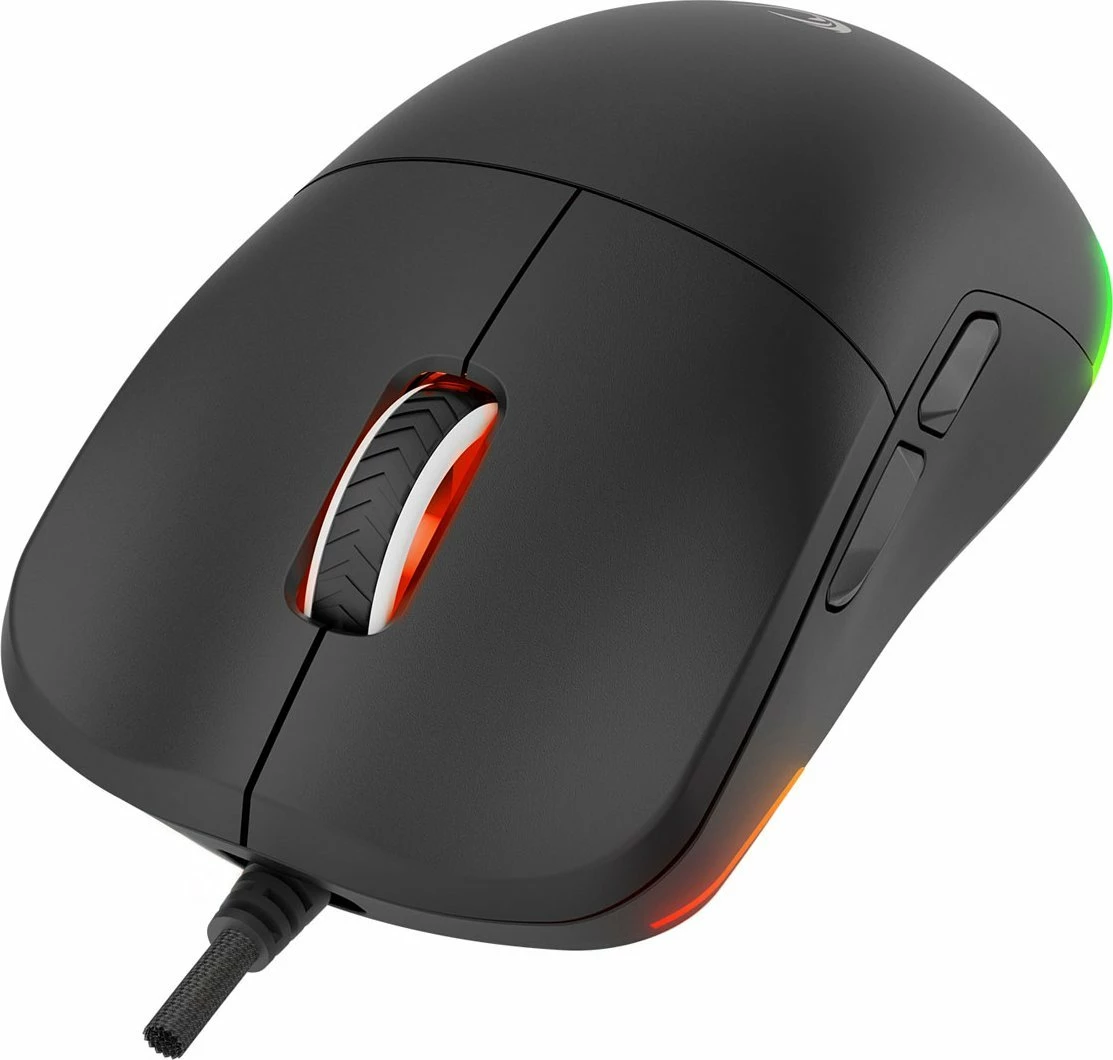 Maus gaming Rampage Blink (BLINK-BLACK) 12800 DPI RGB USB me kabllo, i zi, me kapakë ndërrues