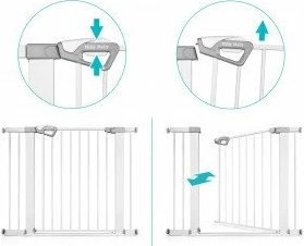 Portë sigurie për shkallë Milly Mally Guardy 104, me zgjatime, e bardhë