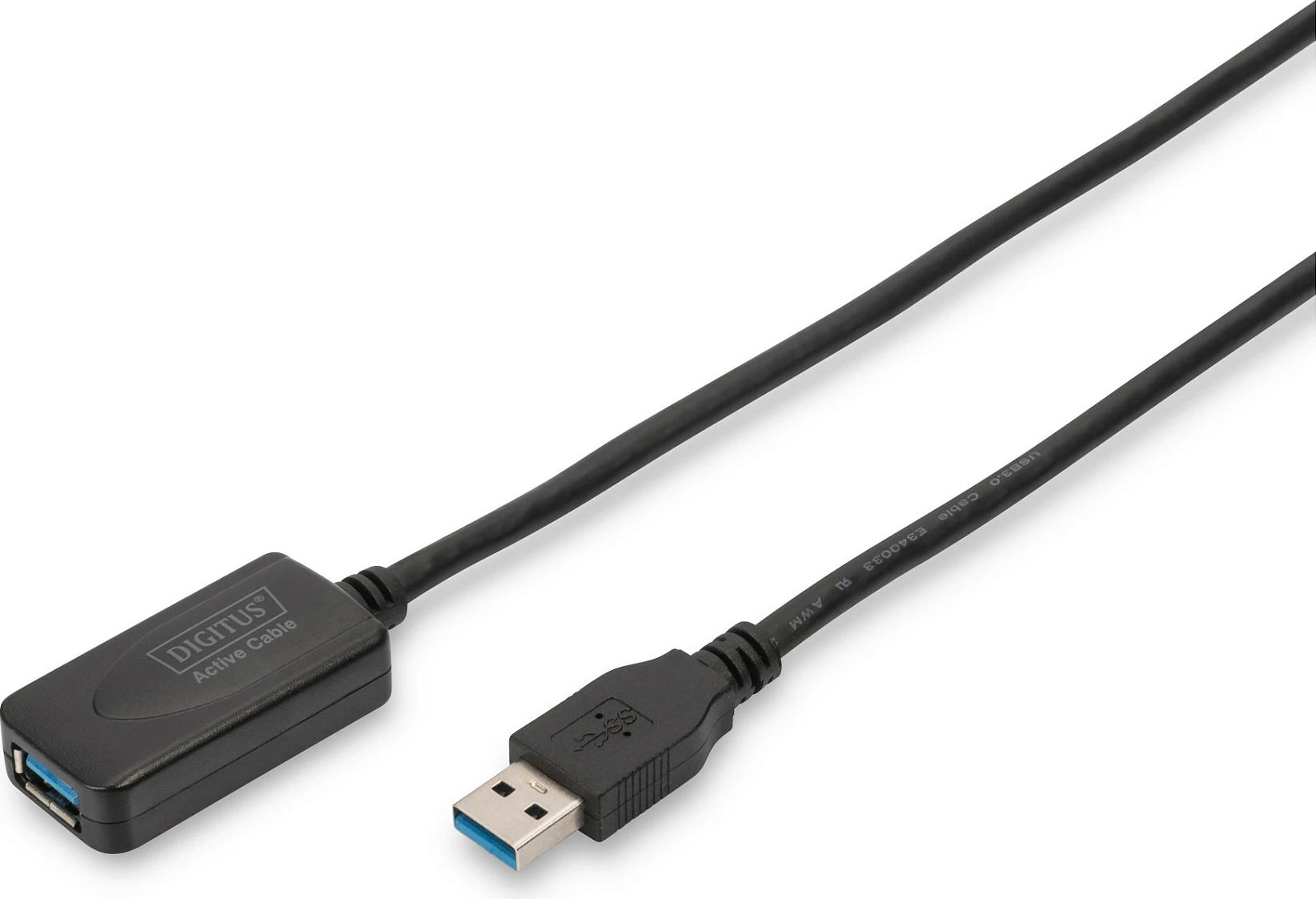 Kabllo USB 3.0 zgjatues Digitus 5m, e zezë