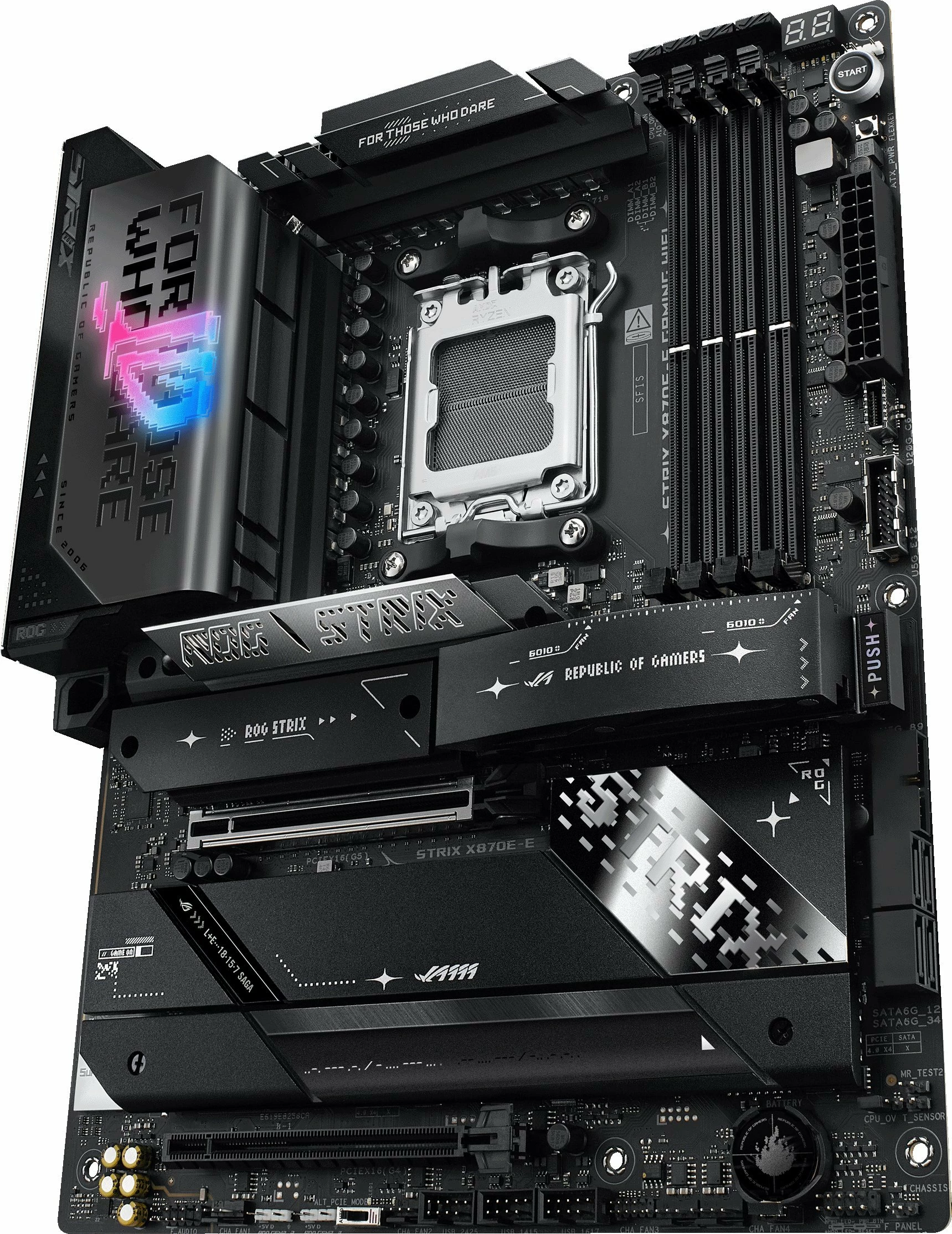 Pllakë amë Asus ROG STRIX X870E-E Gaming WiFi ATX DDR5 PCIe 5.0 Wi‑Fi 7 USB4 5GbE