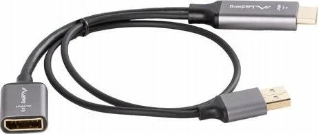 Adapter kabllo Lanberg HDMI (M) në DisplayPort (F) 4K 20cm, argjend