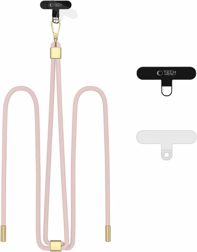 Rrip crossbody për celular Tech-Protect C2S, me adapter, Rozë