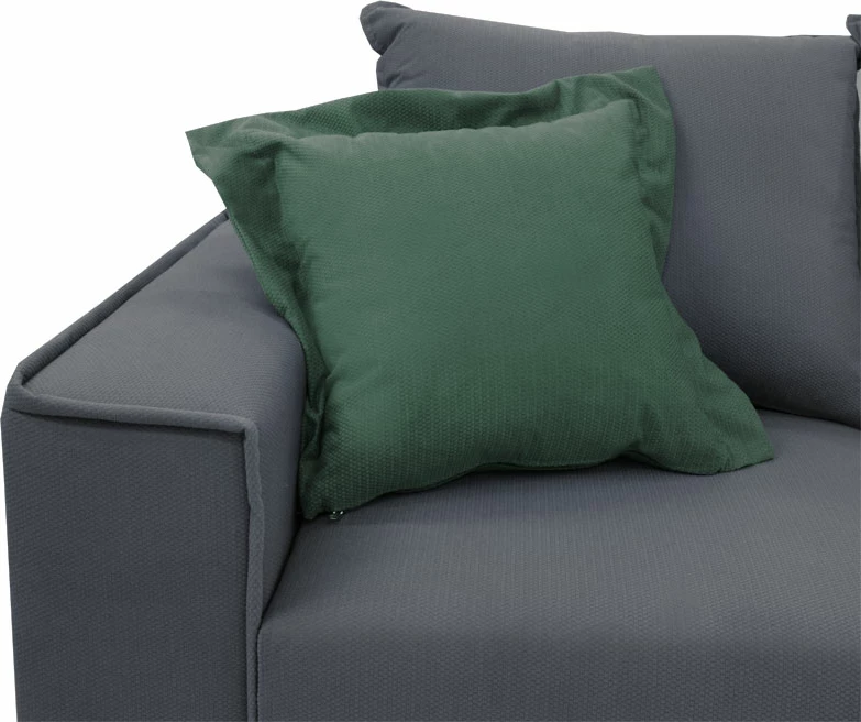 Divan qoshe i kthyeshëm, ngjyrë qymyr-cipres, 240x165x95cm