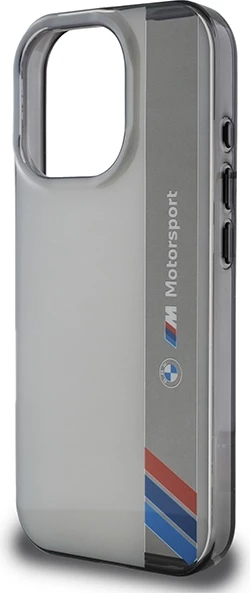 Mbështjellës BMW Motorsport IML Vertical Stripe për iPhone 16 Pro, Gri