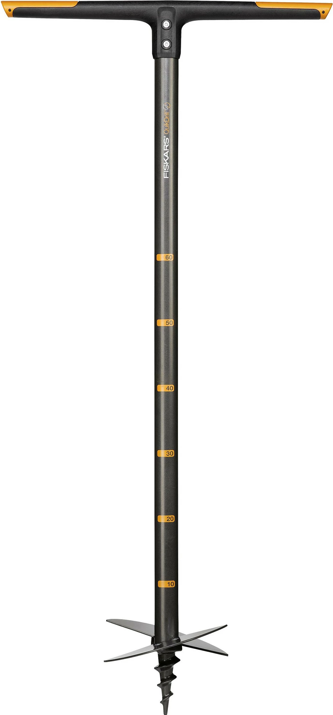 Burgji toke manual Fiskars QuikDrill L, dorezë T, e zezë/portokalli