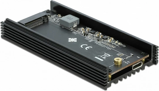 Kasë e jashtme DeLOCK për SSD M.2 NVMe PCIe 2280, USB-C 3.2 Gen 2x2 20Gbps, e zezë