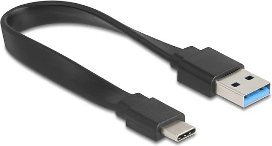 USB hub DeLOCK 64335, 4x USB-A 3.2 Gen 1, lidhje USB-A/USB-C, 5 Gbit/s, i zi/transparent