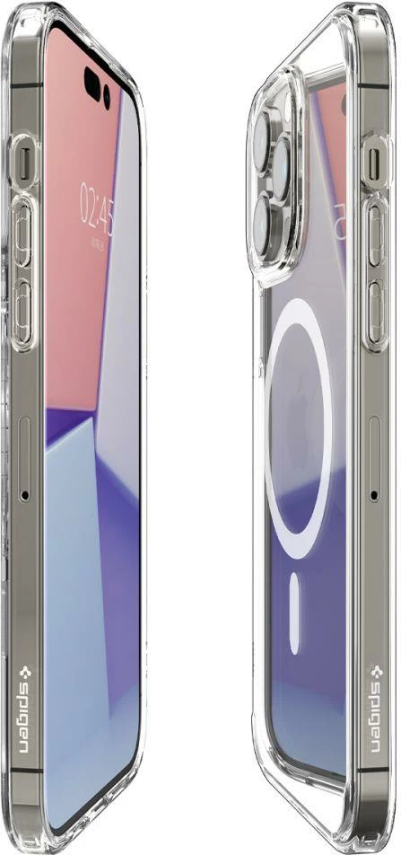 Mbështjellës Spigen Ultra Hybrid Mag për iPhone 14 Pro, MagSafe, Bardhë/Transparent
