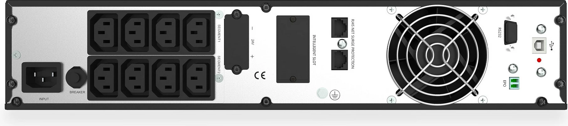 UPS Digitus OnLine 1500VA/1500W, double-conversion, Rack/Tower, 8x C13, e zezë