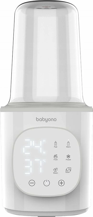 Ngrohës shisheje dhe sterilizues qumështi elektronik BabyOno 6-në-1 ONO-52483 200W, i bardhë, set me kapak + shportë + gotë matëse 80 ml