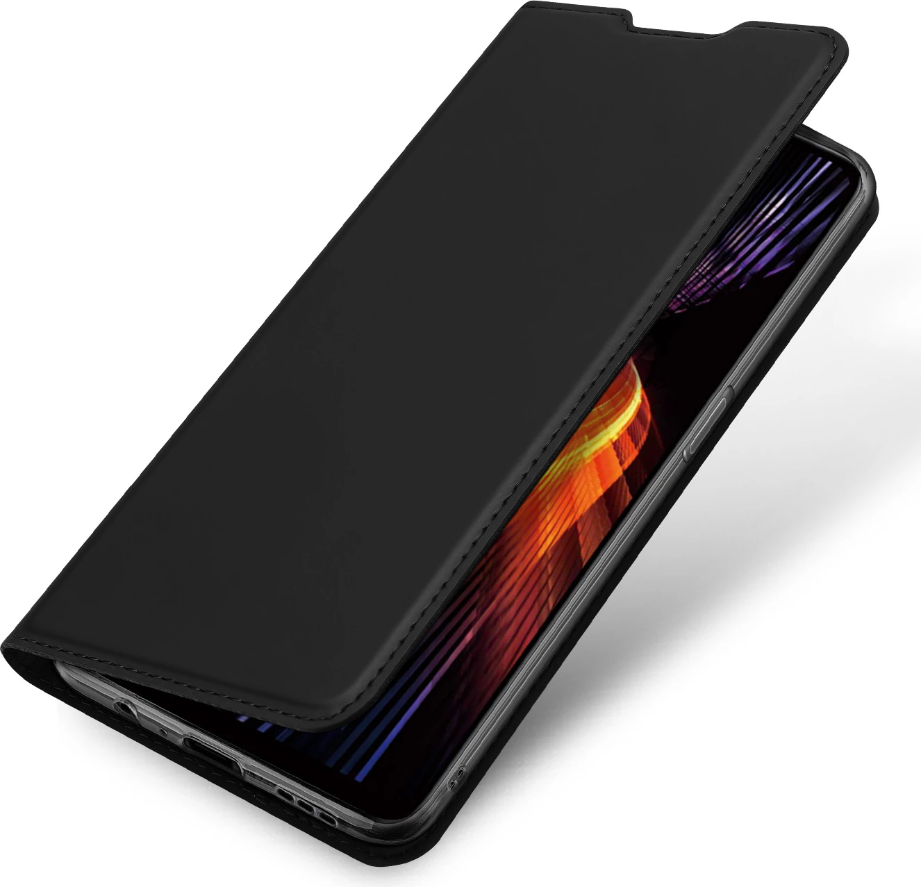 Mbështjellës Dux Ducis Skin Pro për Realme Narzo 50A, me kapak, i zi