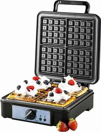 Aparat për vafla Adler AD 3049 1800W, 4 vafla, kontroll temperature, i zi