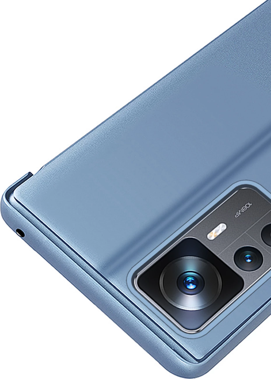 Mbështjellës Hurtel Clear View Case për Xiaomi 12T / 12T Pro, me kapak, i zi