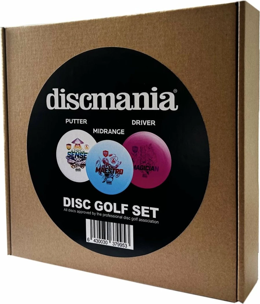 Set disqesh disc golf Discmania Active Disc Golf 3, 3 copë (Putter Sensei, Midrange Maestro, Driver Magician), ngjyra të ndryshme