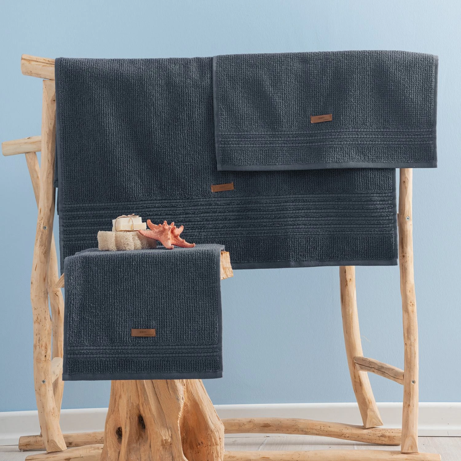Set peshqirësh (3 copë), Mijölnir Wellness, ngjyrë antracit