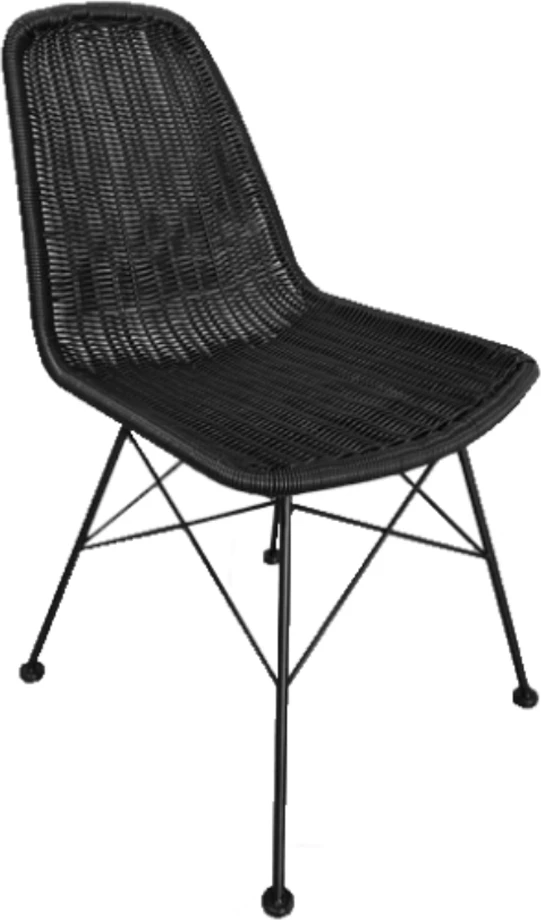 Karrige Denmark, e zezë, 44x57x81cm