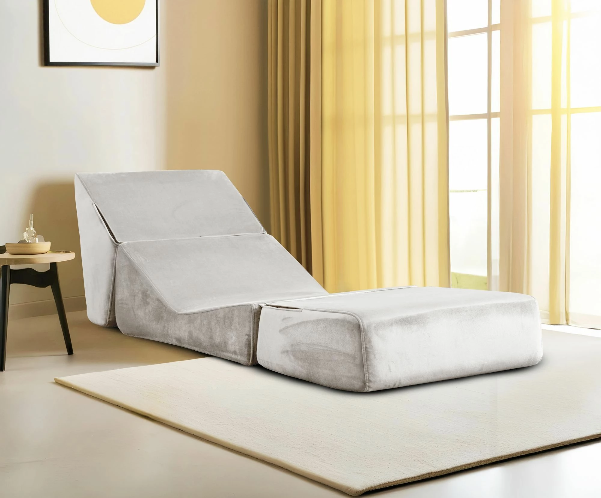 Krevat-karrige një vendësh Atelier del Sofa, Origami, ngjyrë krem