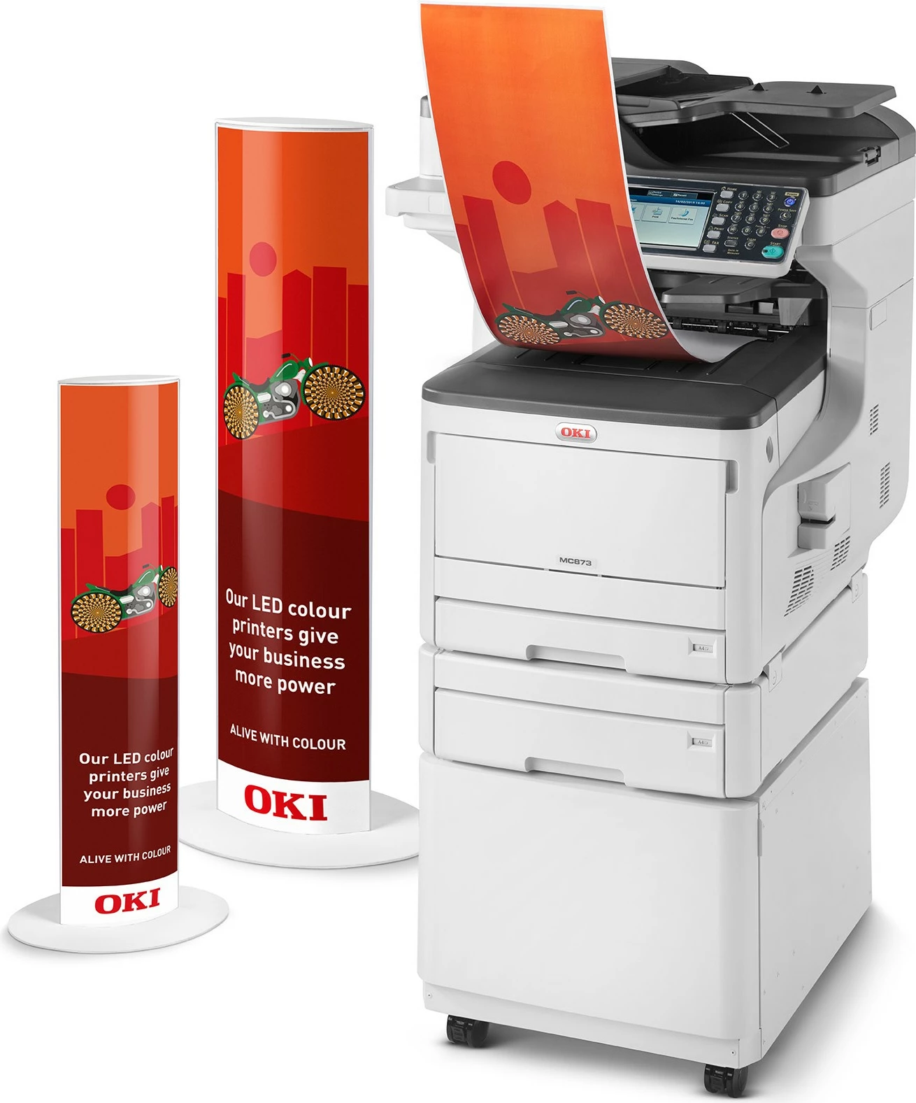 Printer multifunksional OKI MC853dnct, A3, touchscreen, rrjet, ngjyrë