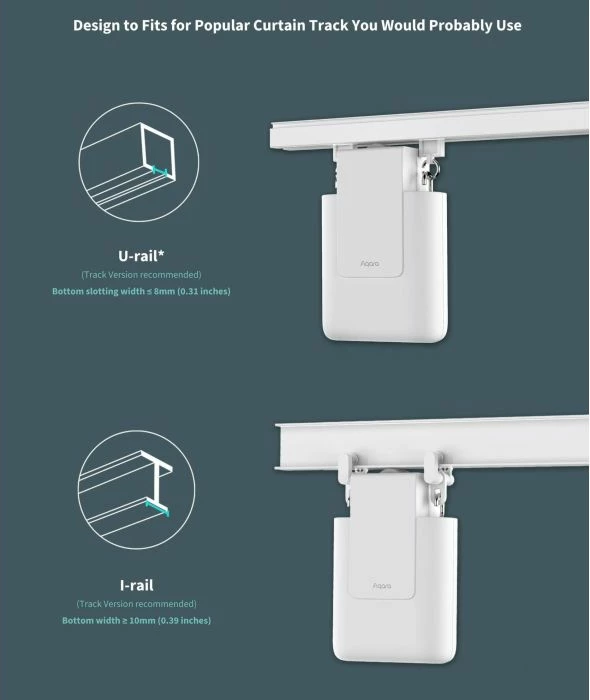Motor perde smart Aqara Curtain Driver E1 CM-M01 (Track), Zigbee 3.0, USB-C, i bardhë