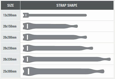 Shirit lidhës për kabllo VELCRO ONE-WRAP 20mm x 150mm, 100 copë, i verdhë