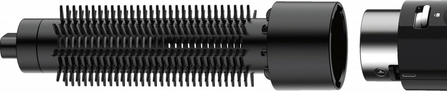 Stilizues tharës-krihër Braun AS150E 300W, 3 nivele nxehtësie, kontroll temperature, cool shot, kabllo rrotulluese, brushë rrethore 25 mm, e zezë, set me 2 aksesorë