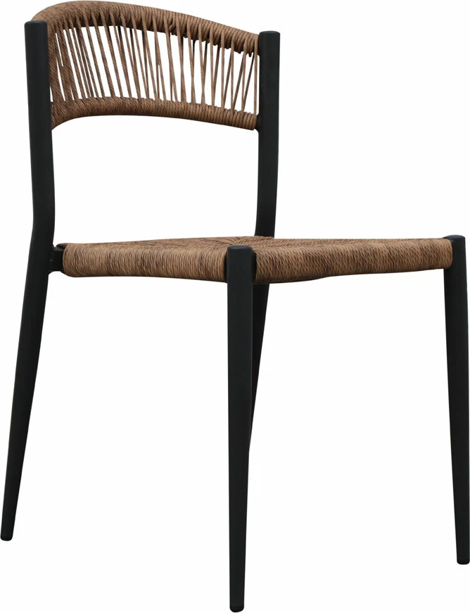 Karrige Carla, ngjyrë e zezë dhe arre, 46x61x78cm