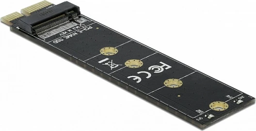 Adapter PCIe x1 në M.2 Key M DeLOCK, PCIe 4.0, NVMe, 2230/2242/2260/2280, i zi