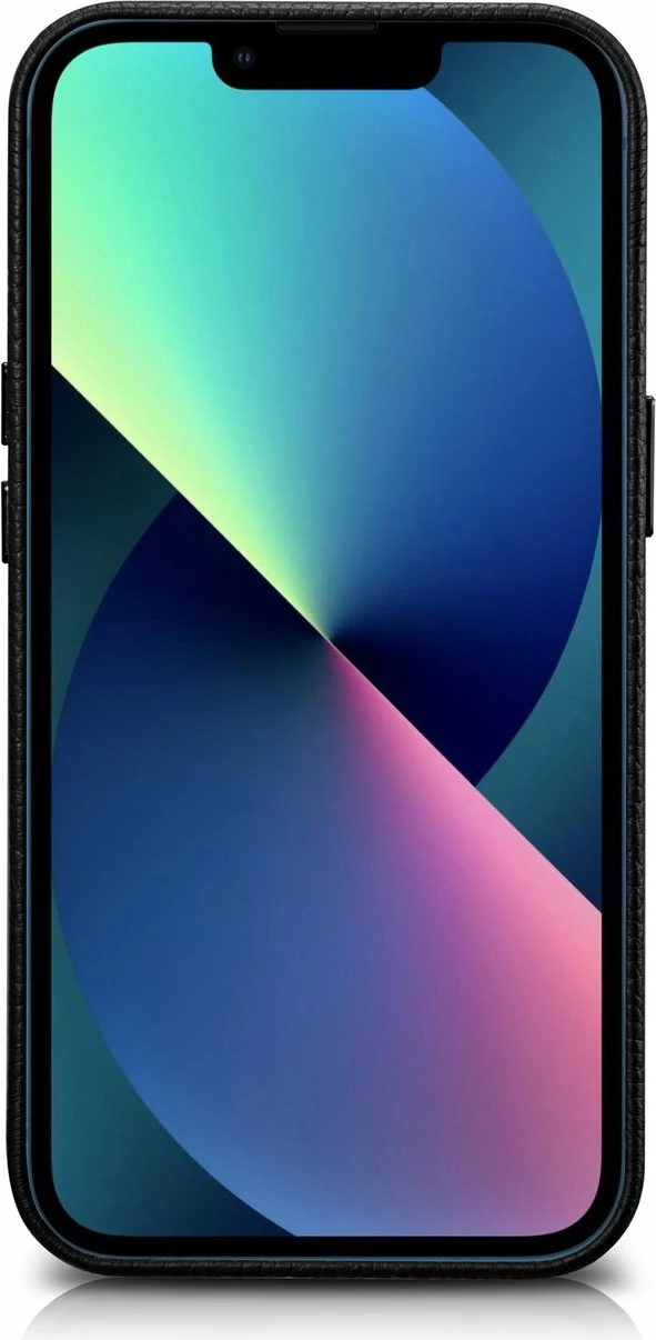 Mbështjellës iCarer Litchi Premium lëkurë për iPhone 14 Plus me MagSafe, i zi