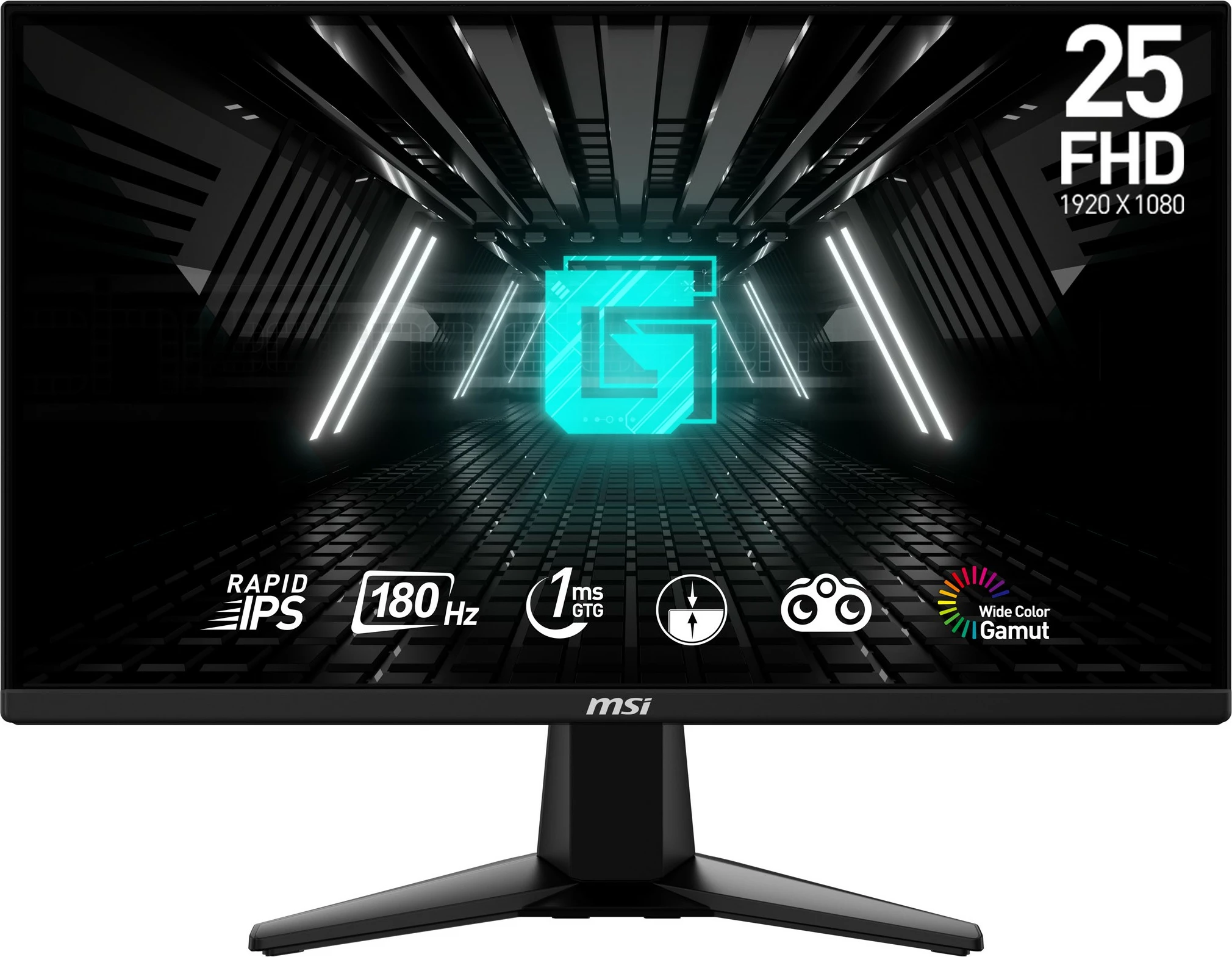 Monitor MSI G255F 25 inç, 180Hz, Rapid IPS, FHD, i zi