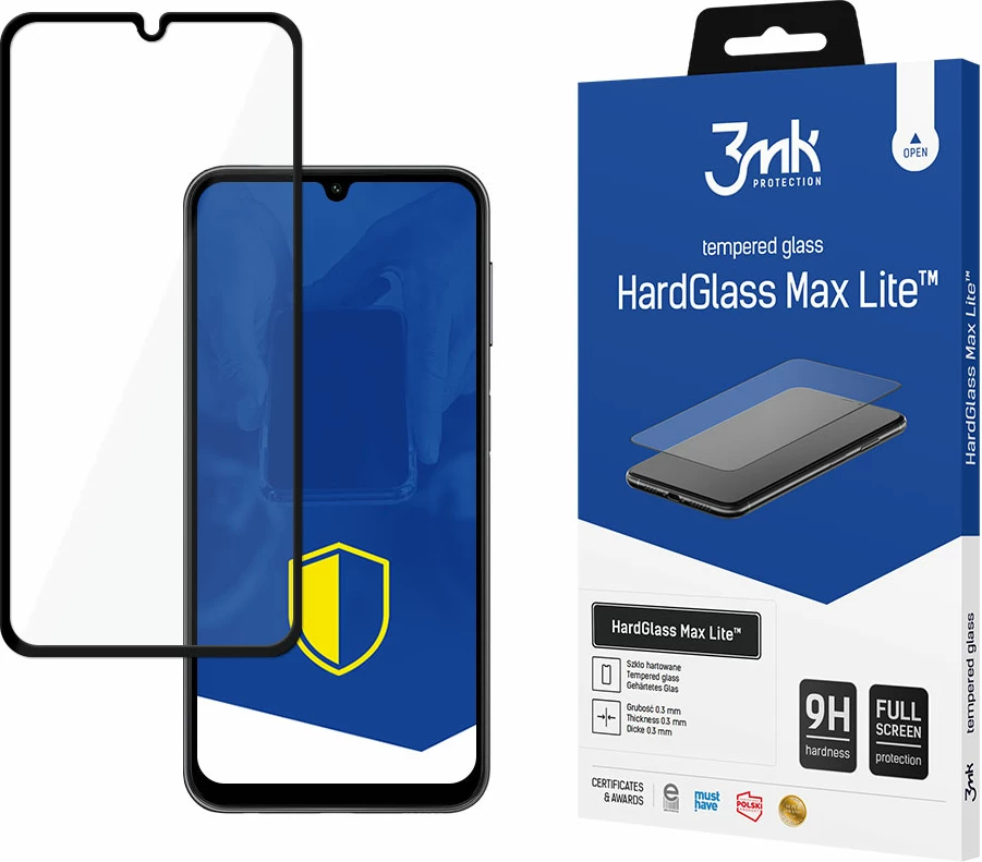 Mbrojtës ekrani xhami 3mk HardGlass Max Lite për Samsung Galaxy A25 5G, i zi