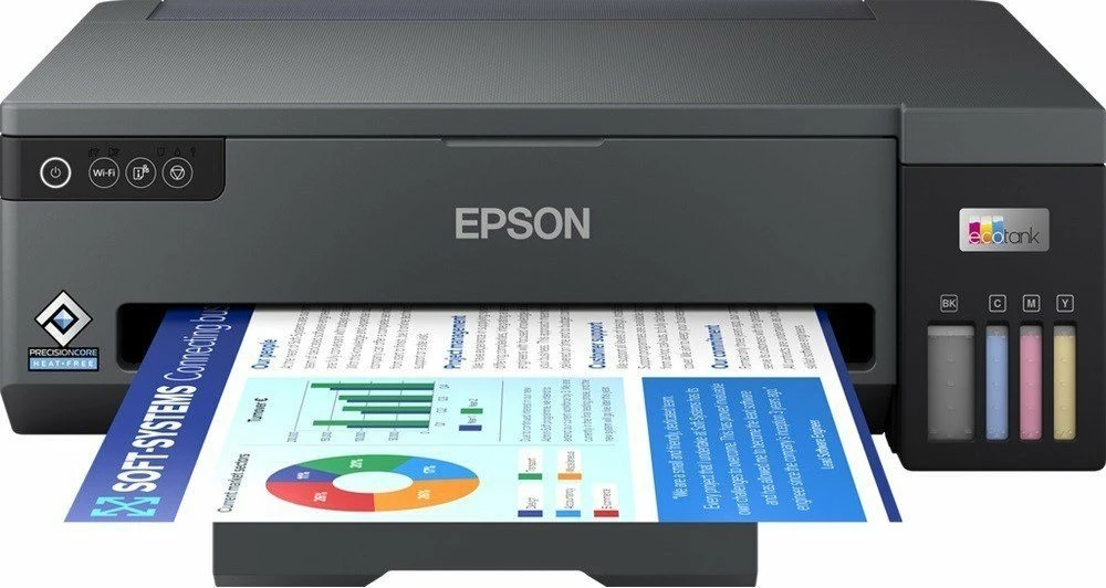 Printer inkjet Epson EcoTank L11050 (C11CK39402), A3, Wi‑Fi, USB, 4 ngjyra, Black