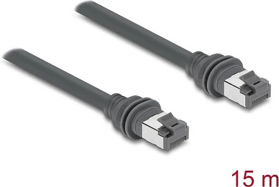Kabllo rrjeti DeLOCK RJ45 Cat6, kompatibile me Starlink Gen3, 15 m, gri
