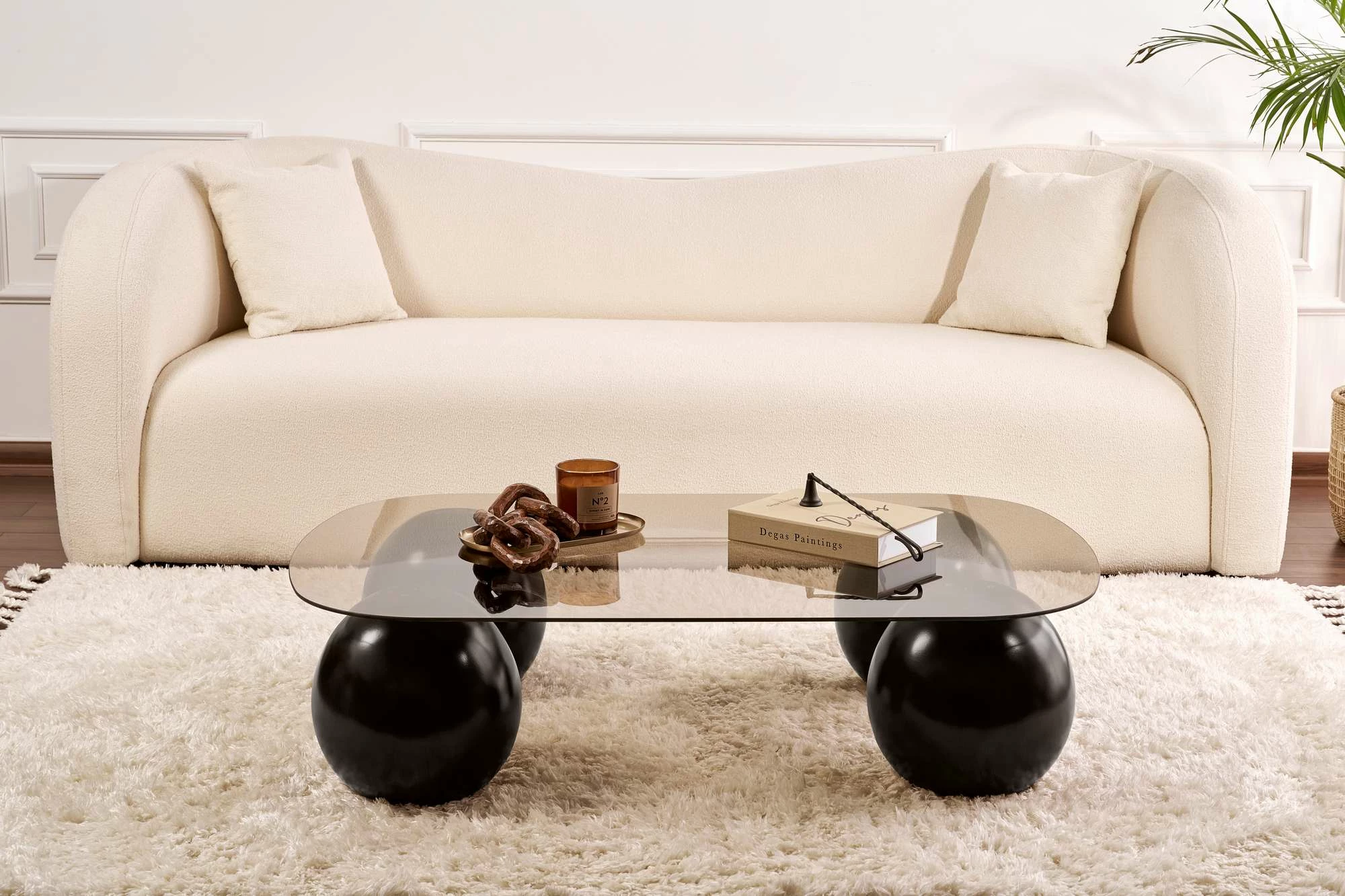 Tavolinë kafeje Nordure, Evara, e zezë, bronzi