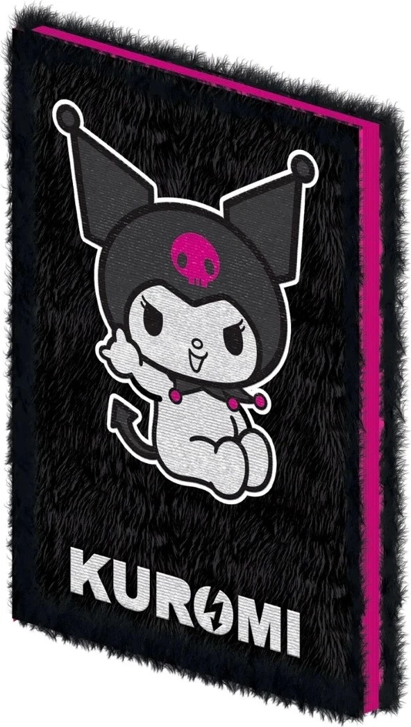 Fletore Pyramid International Hello Kitty Kuromi, A5, kapak plush, e zezë
