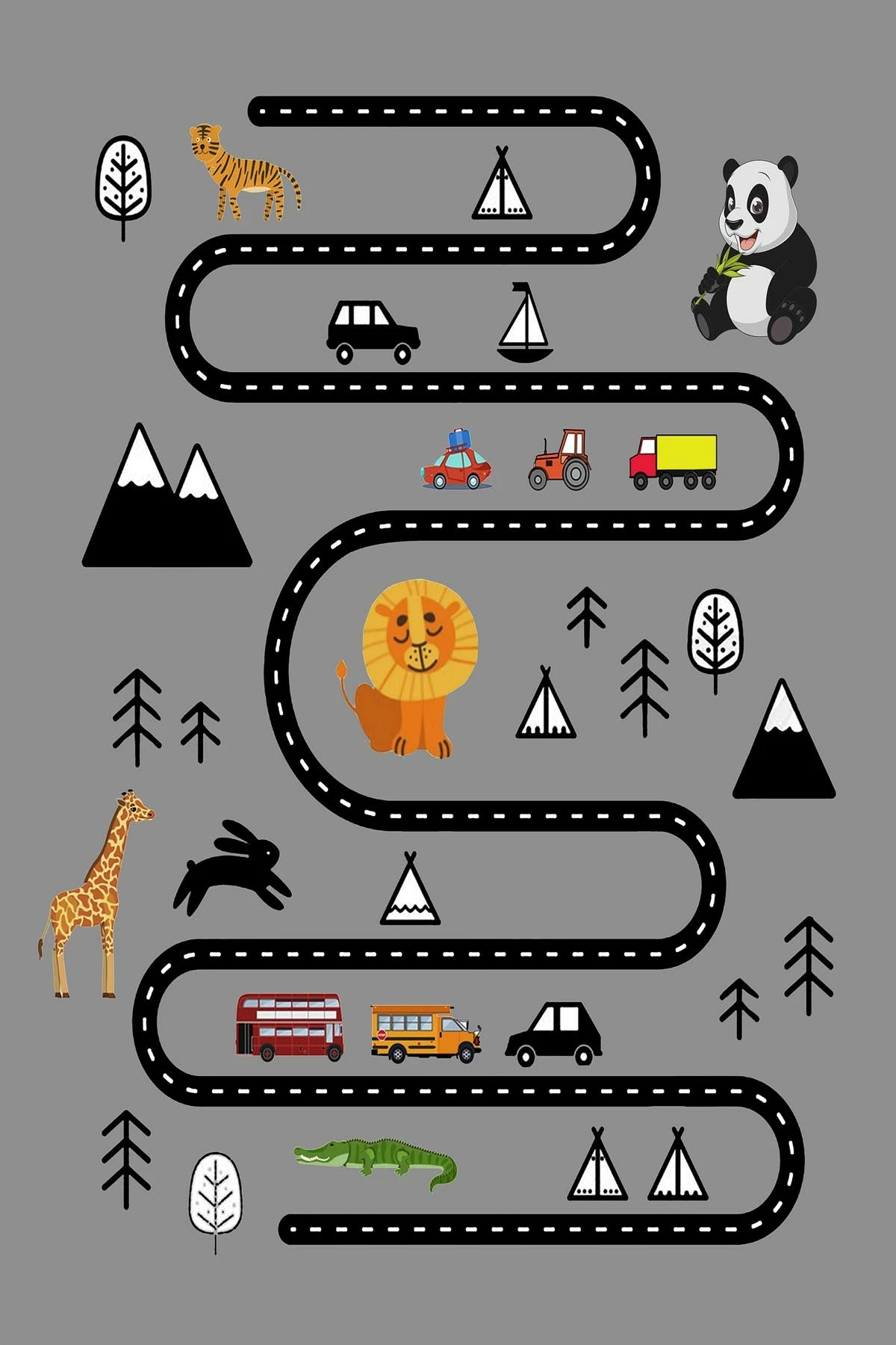 Qilim për fëmijë, shumëngjyrësh, Conceptum Hypnose, HMNT475, 140x220cm