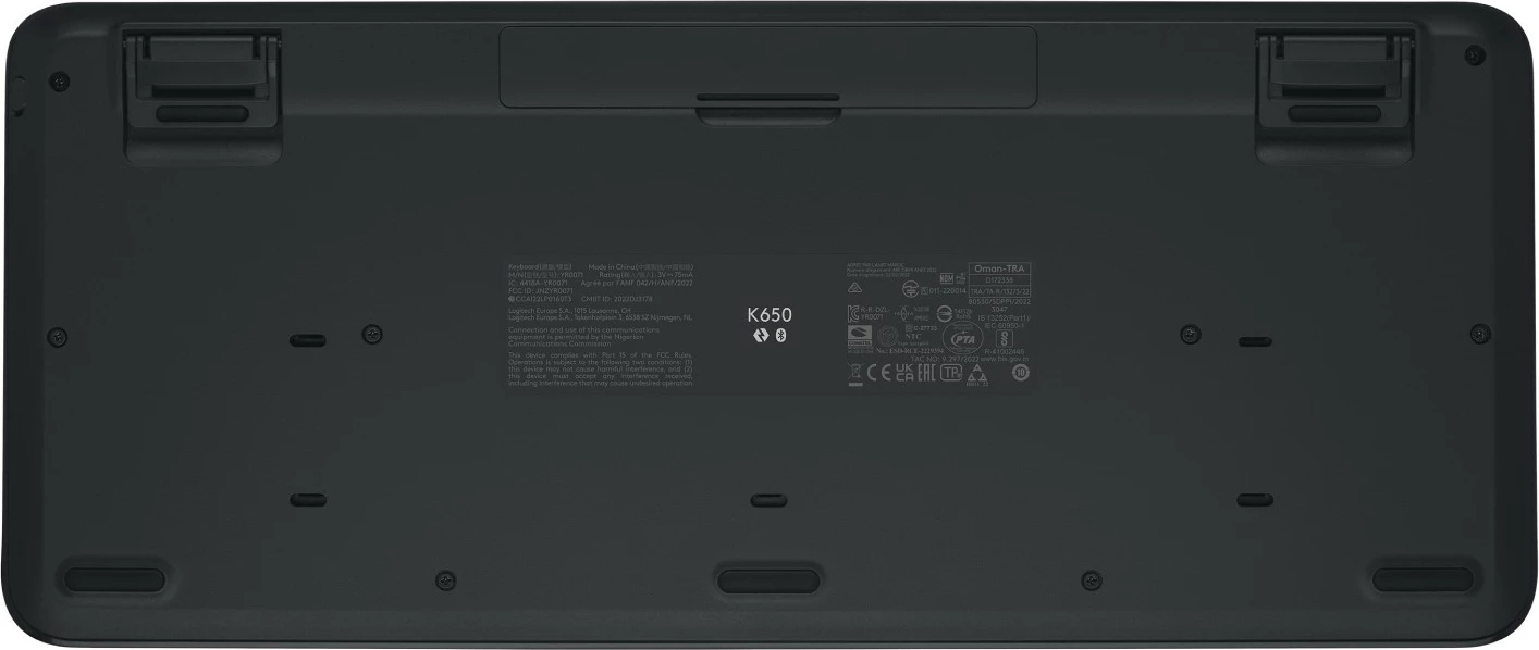 Tastierë Logitech SIGNATURE K650, Wireless, Bluetooth, Membranë, AZERTY, Grafit