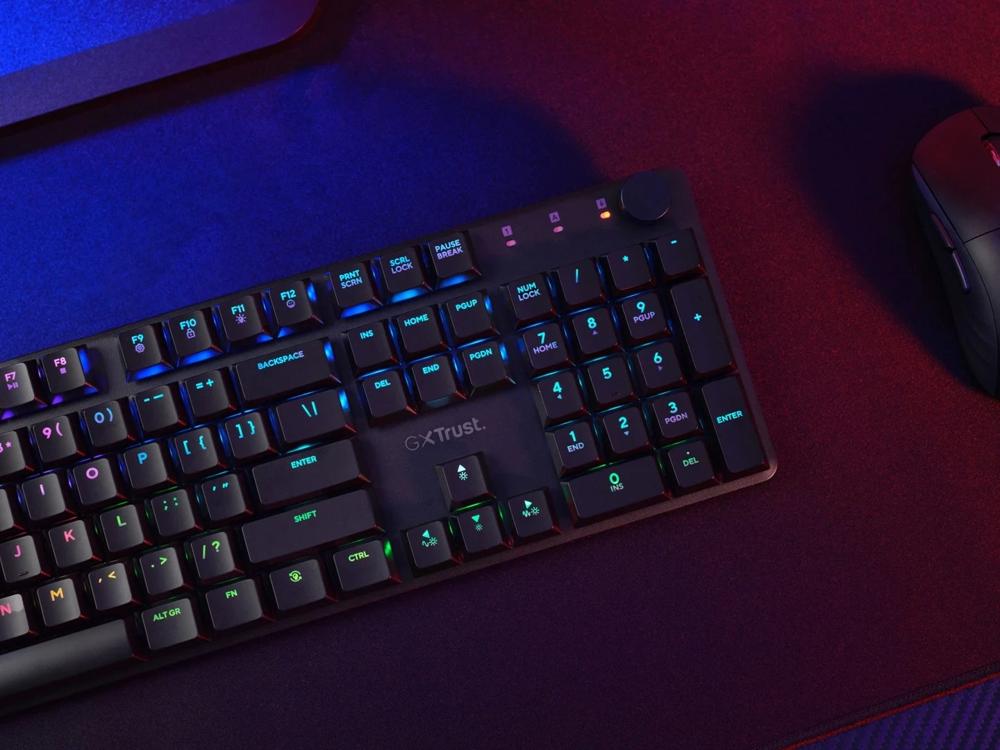 Tastierë Trust GXT 868 Torix, Gaming, USB + RF Wireless + Bluetooth, QWERTY, US English, E zezë