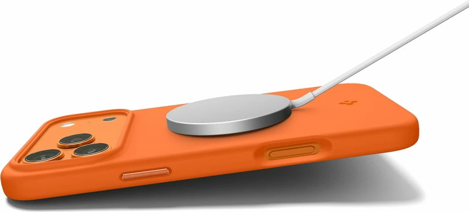 Mbështjellës Spigen Silicone Fit Mag për iPhone 17 Pro Max, MagSafe, silikon, Portokalli (Cosmic Orange), 1 copë