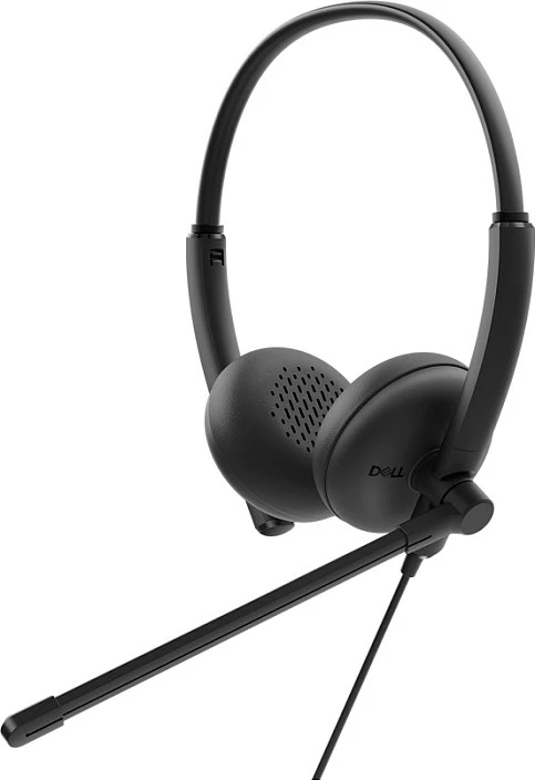 Kufje me mikrofon DELL WH125, me kabllo USB-A, binaurale, të zeza