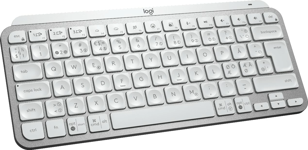 Tastierë Logitech MX Keys Mini, wireless, Nordic, backlight, USB Type-C, argjendtë
