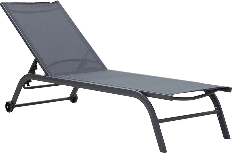 Shezlong Jaipur, alumin, anthracite-textilene, gri e errët